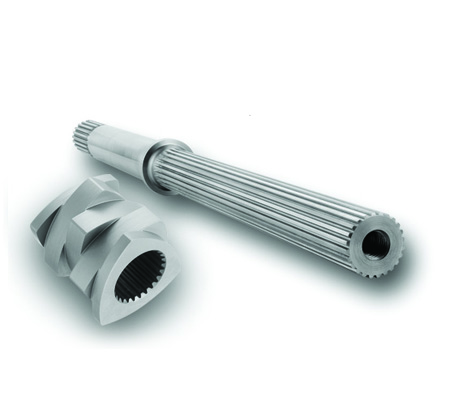 Screw shaft with screw elements