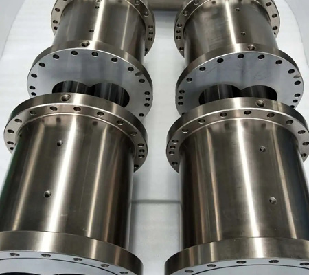 Segmented barrels for food twin screw extruders